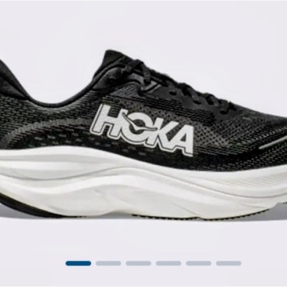 “Hoka”Black and White Performance Running Shoe